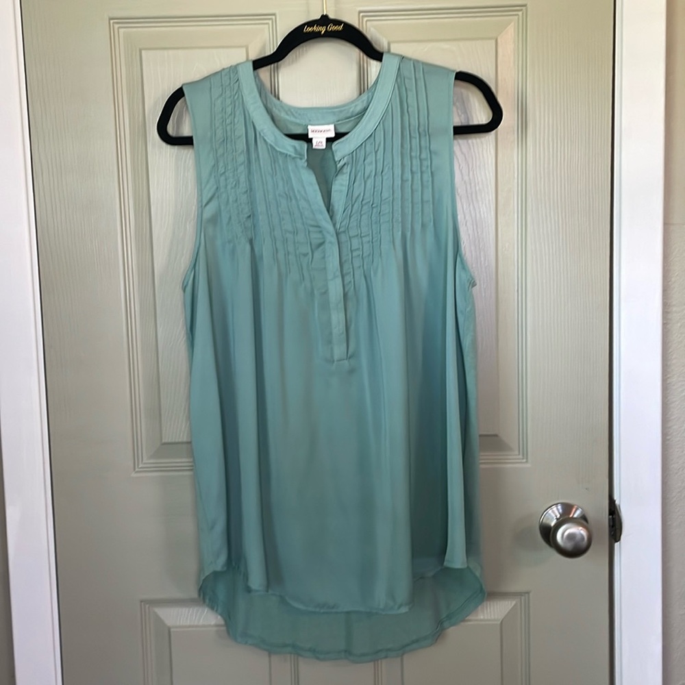 Silky Seafoam Green Merona Sleeveless Blouse